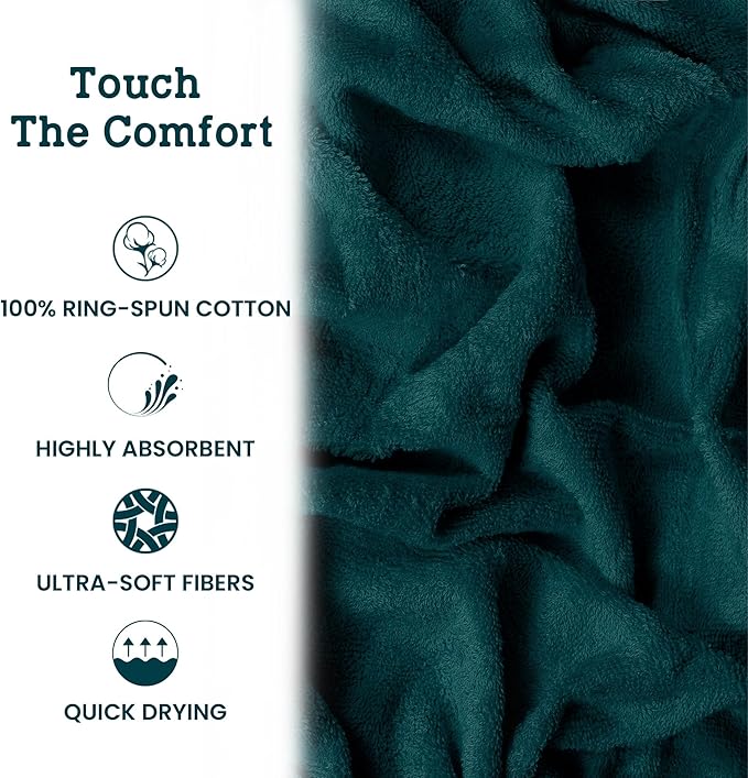 Casa Lino Face Towels & Body Wash Cloths for Showering - 100% Cotton Wash Cloths for Bathroom - Highly Absorbent & Quick Drying Washcloth Set - Cotton Washcloths 24 Pack (12" x 12") - (Teal)