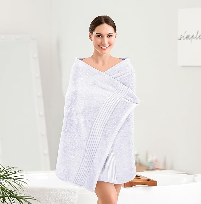 Utopia Towels Luxurious Bath Towels Set, 4 Pack, 27 x 54 Inches – 100% Ring Spun Cotton, Thick, Plush, and Fast-Drying, Designed for Premium Hotels, Spas, and Homes, White