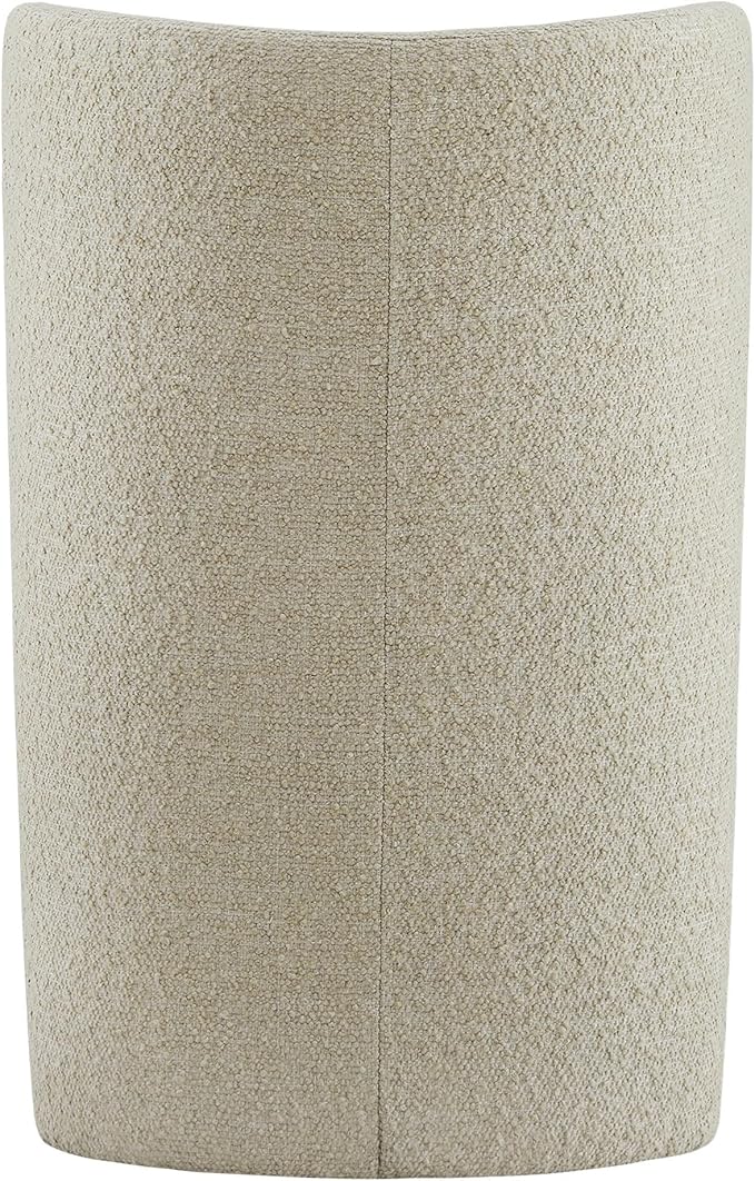 CHITA Upholstered Rolling Dining Chair on Casters Set of 2, FSC Certified Modern Fabric Dining Chair with Casters, Boucle Dining Chairs for Reading Room Waiting Room Kitchen Dining Room, Oatmeal