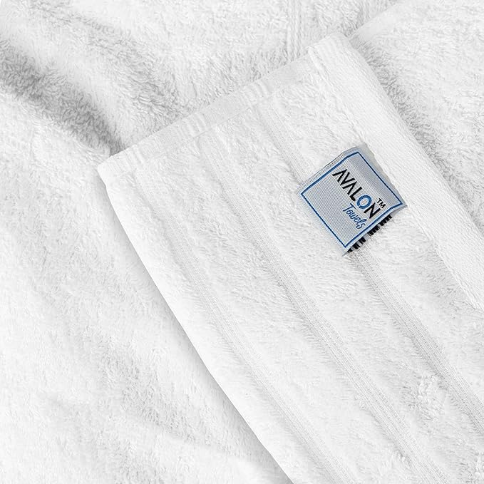 Avalon Towels Bath Towels Set of 4, Size 30 x 60 Inches, Highly Soft and Absorbent, Quick Drying, Lightweight, Perfect for Daily Use (White)
