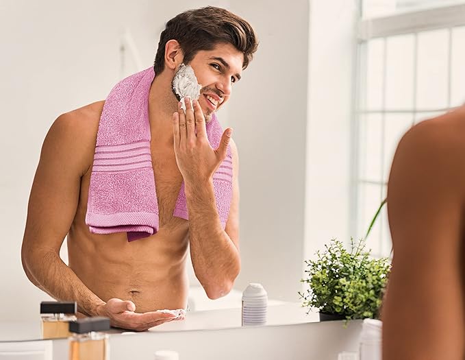 Utopia Towels 8 Piece Premium Towel Set, 2 Bath, 2 Hand, and 4 Washcloths, 100% Ring Spun Cotton, Highly Absorbent Towels for Bathroom, Sports, and Hotel, Pink