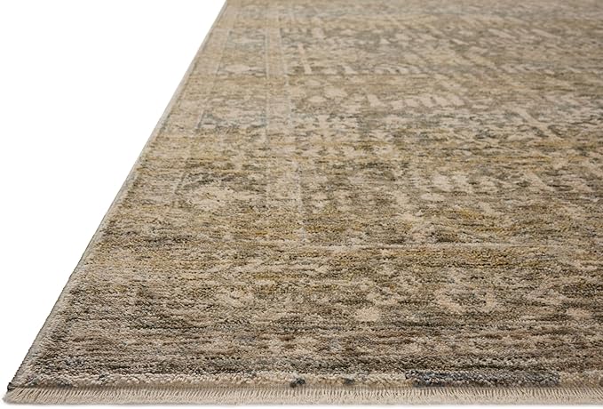 Loloi Magnolia Home by Joanna Gaines Junie Collection JUE-02 Moss/Natural 7'-10" x 7'-10", .38" Pile Height, Round Area Rug