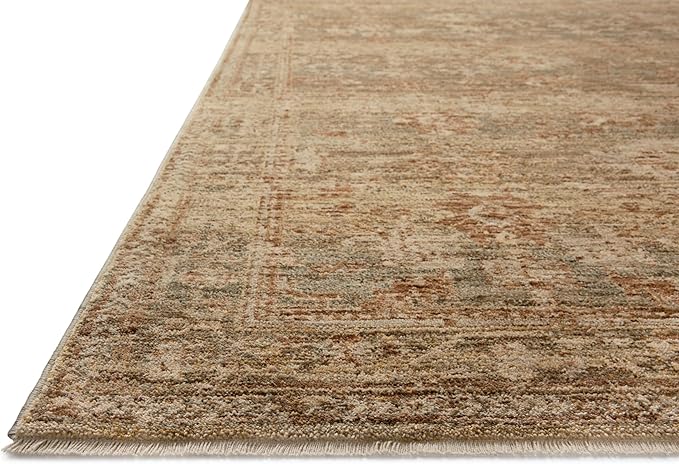 Loloi Magnolia Home by Joanna Gaines Junie Collection JUE-03 Spice/Multi 9'-6" x 9'-6", .38" Pile Height, Round Area Rug