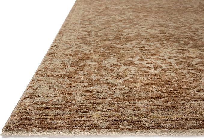 Loloi Magnolia Home by Joanna Gaines Junie Collection JUE-01 Clay/Natural 7'-10" x 10'-2", .38" Pile Height, Area Rug