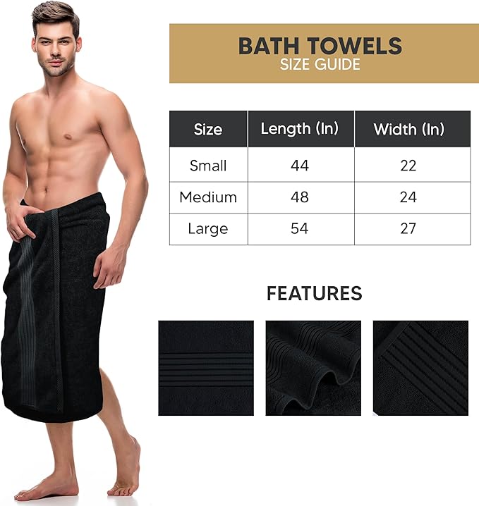 Utopia Towels Luxurious Bath Towels Set, 4 Pack, 27 x 54 Inches – 100% Ring Spun Cotton, Thick, Plush, and Fast-Drying, Designed for Premium Hotels, Spas, and Homes, Black