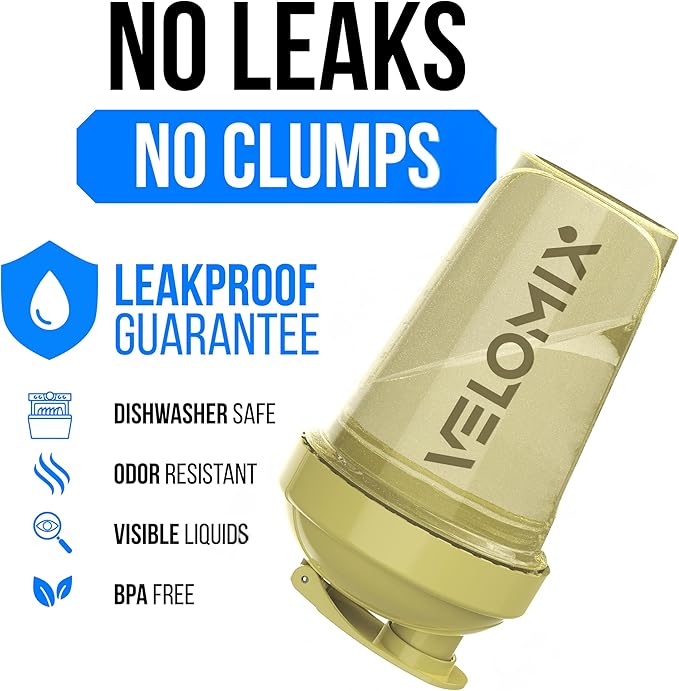 VELOMIX -6 PACK- 20 OZ Protein Shaker Bottles for Protein Mixes, Shaker Cups for Protein Shakes, Small Shaker Bottle Pack, Shaker Cup, Shakers for protein Shakes (Pastel Shades - 6 Pack)
