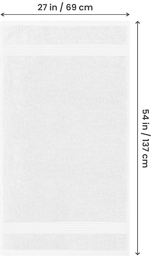 Utopia Towels Luxurious Bath Towels Set, 4 Pack, 27 x 54 Inches – 100% Ring Spun Cotton, Thick, Plush, and Fast-Drying, Designed for Premium Hotels, Spas, and Homes, White