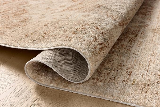 Loloi Magnolia Home by Joanna Gaines Junie Collection JUE-04 Natural/Clay 3'-11" x 5'-7", .38" Pile Height, Accent Rug