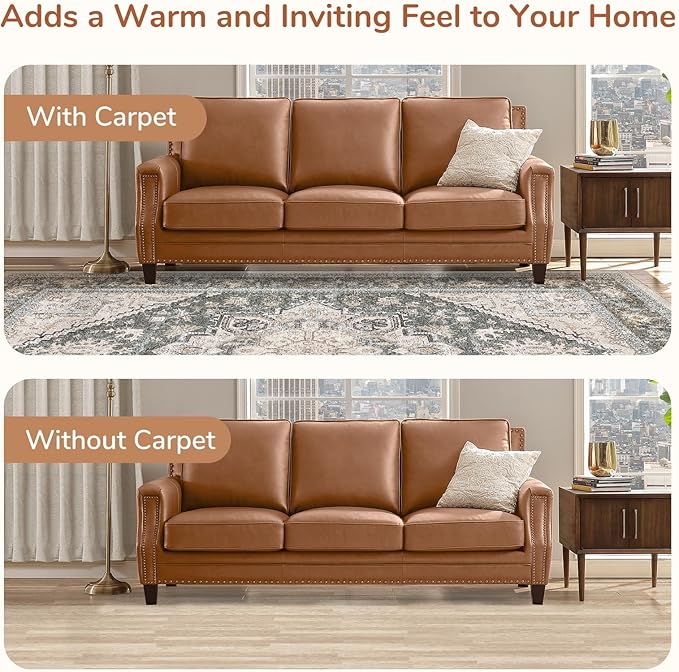 OPPODREAM Thin Area Rugs 4x6, Low-Pile Washable Rugs 4x6 with Non Slip Backing, Faux Cashmere 4 x 6 Throw Carpet, Greenish Grey