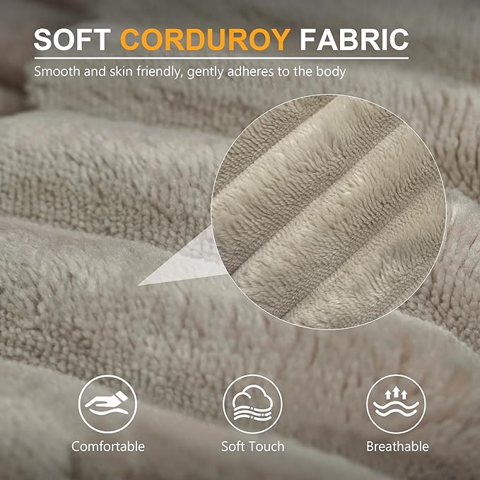 63" Corduroy Loveseat Sofa, 2-Seater Cloud Couch, Boneless Couch in a Box, Comfy Deep Seat Sofa with Memory Foam, Pillows and Wide Armrests, Modern Small Couches for Small Spaces, No Assembly (Camel)