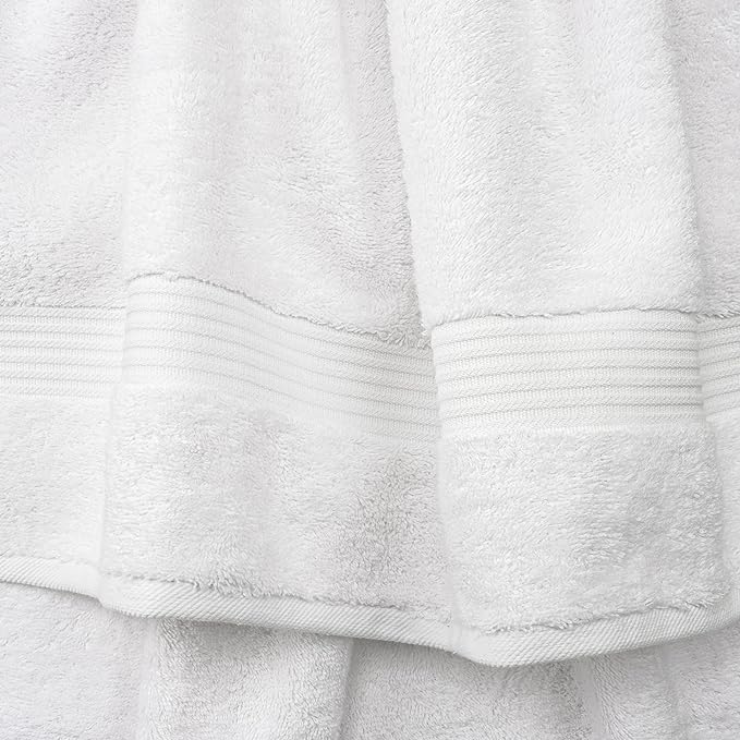 Cotton Paradise 4 Piece Turkish Bath Towels for Bathroom, Extra Large Soft Plush Towels Bathroom Set, White