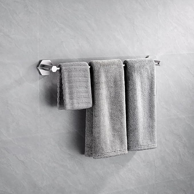 GERZWY 24 Inch Bath Towel Bar Brushed Stainless Steel Bathroom Towel Holder, Heavy Duty Wall Mounted Towel Rack
