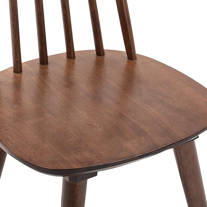 DUHOME Dining Chairs Set of 2 Wood Dining Room Chair Brown Spindle Side Kitchen Room Country Farmhouse Chairs Walnut
