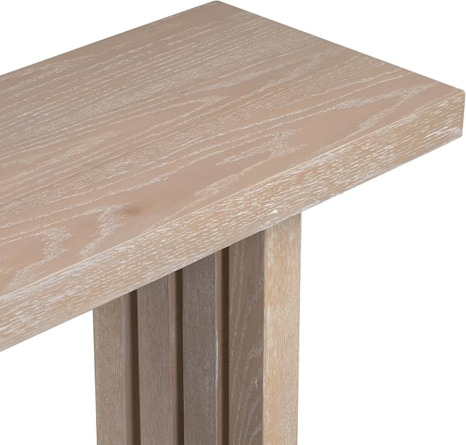 Contemporary Minimalist Wood Console Table 59-Inch Modern Entry Sofa Table Accent Table for Entryway Living Room Home Office, Natural