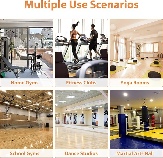 ROOMTEC Home Gym Mirror 60"x30" Frameless Wall Mounted Fitness Mirror, Large Tempered Glass Full Length for Yoga, Dance Studio, Workout Room