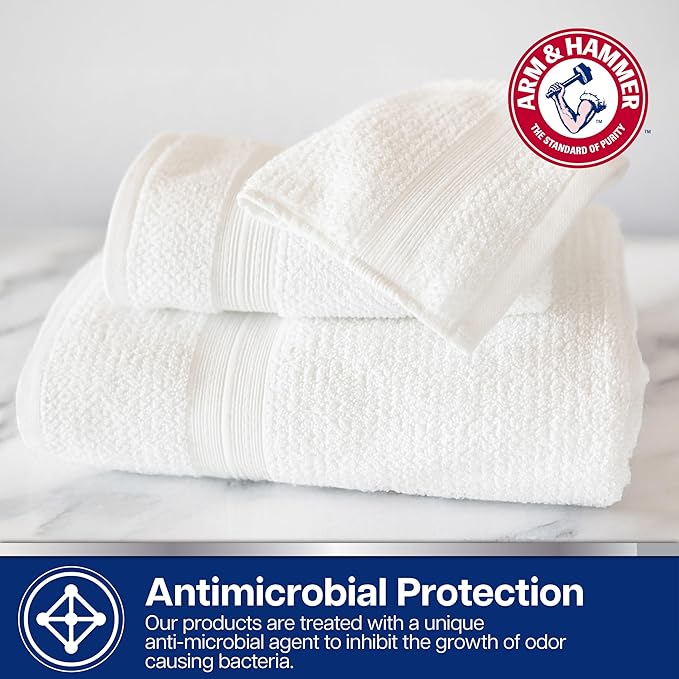 Arm & Hammer Quick Dry Hand Towels, 2 Piece, White
