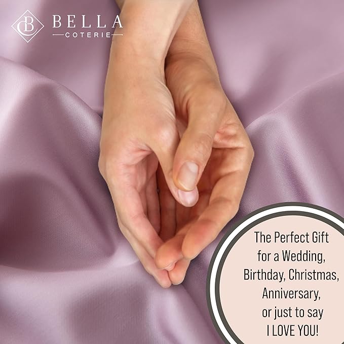 Bella Coterie 6 Piece Luxury Bamboo Viscose Queen Size Sheet Set | 100% Organically Grown | Cooling for Hot Sleepers | 18" Deep Pocket | Soft & Hypoallergenic | 4 Pillowcases [Lilac]
