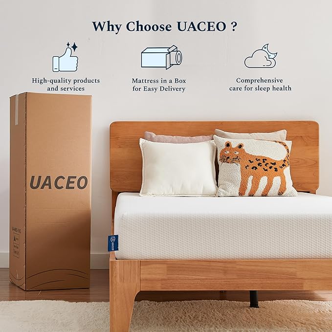 Full Mattress, 6 Inch Memory Foam Mattress in a Box, Fiberglass Free Full Size Mattresses for Pressure & Pain Relief, Soft and Comfortable