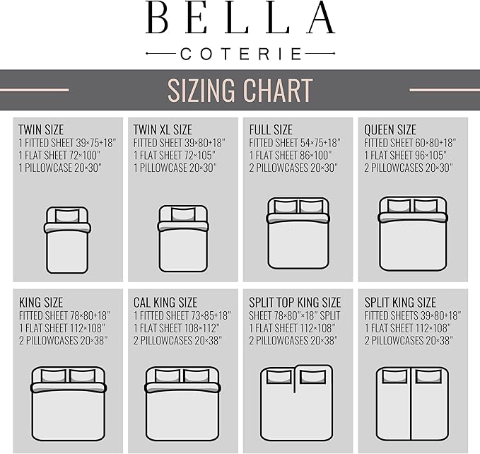 Bella Coterie Luxury Bamboo Viscose Twin Size Sheet Set | 100% Organically Grown | Ultra Soft | Cooling for Hot Sleepers | 18" Deep Pocket [Twilight Blue]