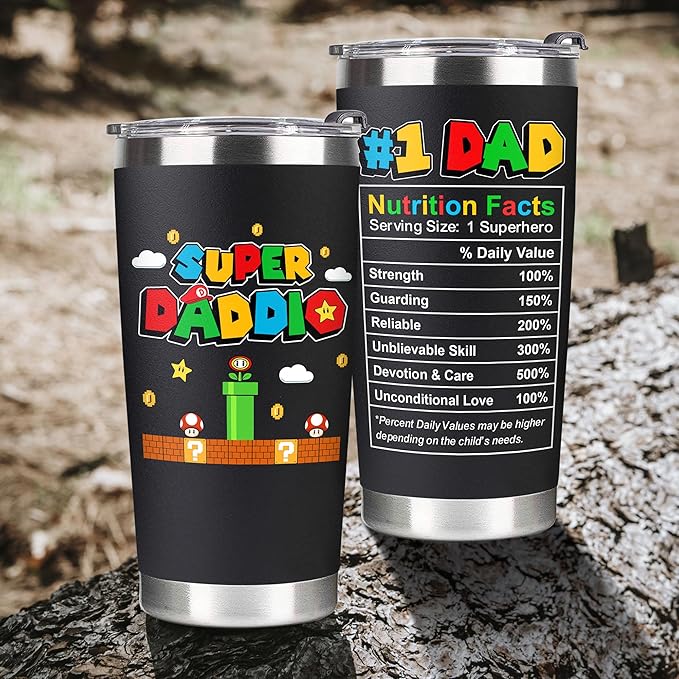 Christmas Gifts for Dad, Men - Gifts for Dad from Daughter, Son - Dads Birthday Gift Ideas, Happy Birthday gifts for Dads, Fathers - Best Dad Ever Gift, Present for dads - 20 Oz dad Tumbler