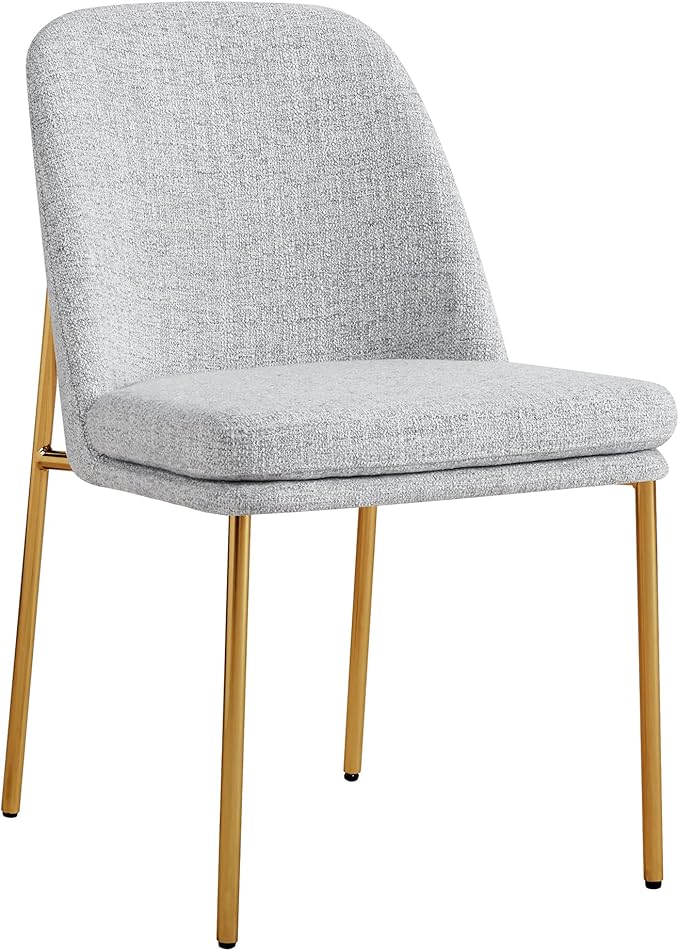CHITA Modern Dining Chairs Set of 3, FSC Certified Metal Dining Chair for Dining Room, Light Gray