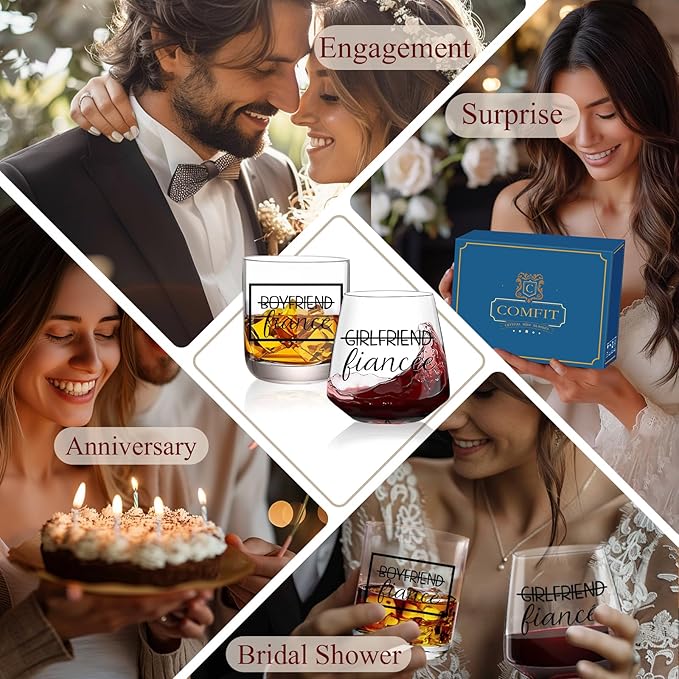 Christmas Engagement Gifts for Couples - Fiance Fiancee Gift for Newly Engaged Couple, Future Mr and Mrs Just Engaged Gifts, Engagement Party Decorations