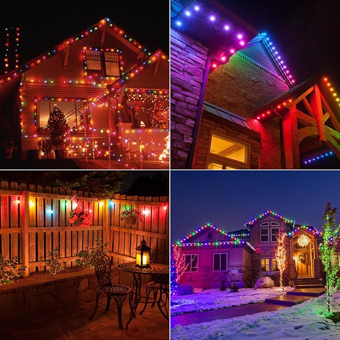S14 Colored LED String Light Bulbs, 15 Pack 1 Watt Plastic Shatterproof LED Replacement Bulbs for Indoor Outdoor String Light, E26 Medium Base, Multi-Color: Red/Green/Blue/Purple/Orange