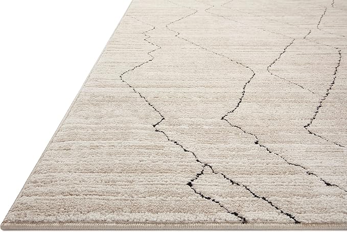 Loloi Darby Collection DAR-03 Sand/Charcoal 4'-0" x 6'-0" Accent Rug