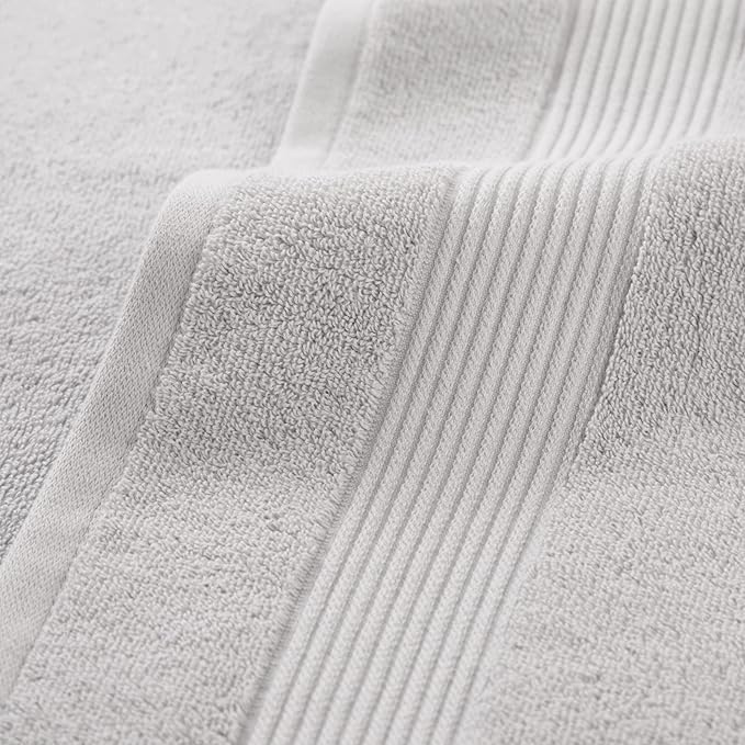Arkwright Bathroom Hand Towels Set of 6 - Super Soft 100% Cotton, 600 GSM Quick Dry & Absorbent, Luxury Bath Essentials for Hotels, Spa, Hosts, and Vacation Rentals, Titanium Grey