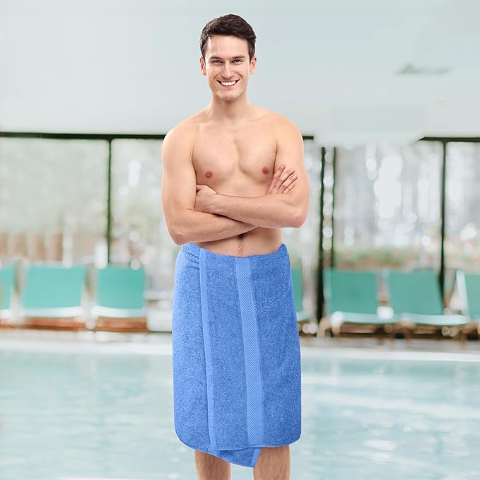 Utopia Towels 6 Pack Medium Bath Towel Set, 100% Ring Spun Cotton (24 x 48 Inches) Lightweight and Highly Absorbent Quick Drying Towels, Premium Towels for Hotel, Spa and Bathroom (Electric Blue)