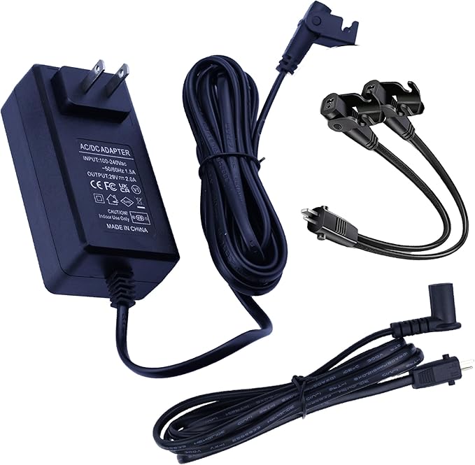 Universal Recliner Power Supply, AC/DC Power Adapter， 29V 2A 2-Pin Adapter 100-240V Wall Plug-in Recline Adapter for Electric Recliner/Sofa/Couch/Lift Chair/Standing Desk Compatible