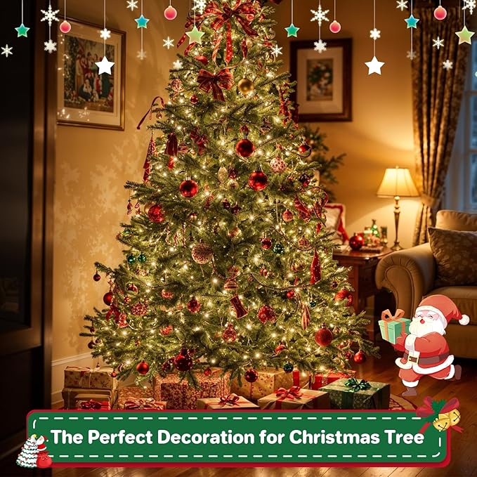 200FT 600LEDs Christmas Lights Plug in,Outdoor Indoor Fairy Lights with Timer and 8 Modes,Christmas Tree Lights for Garden Party Wedding Christmas Decoration(Warm White)