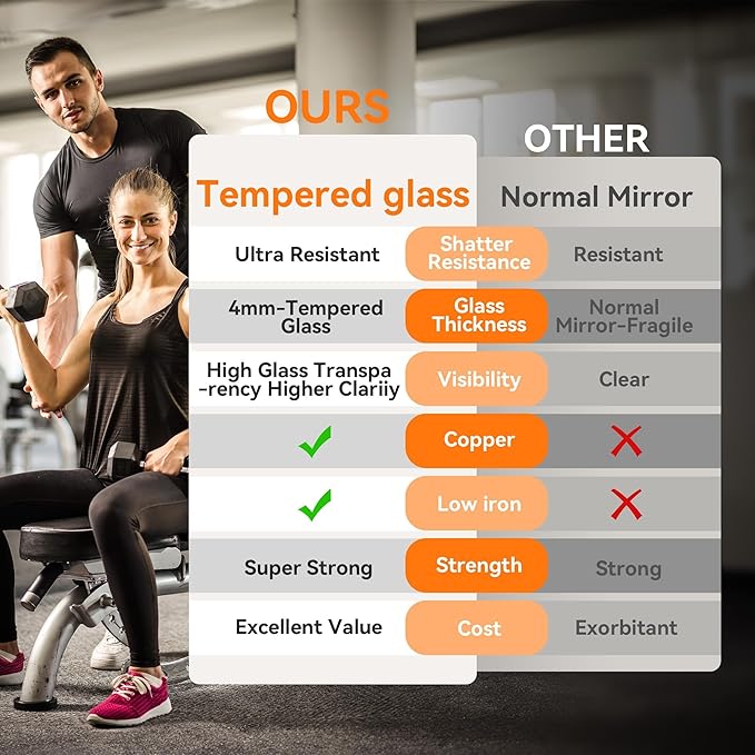 Hasipu Home Gym Mirror 360° Swivel on Wheels, 74.8" x 35.4" Extra Large Full Body Rolling Mirror for Yoga Studio, Bedroom, Dancing Studio, White