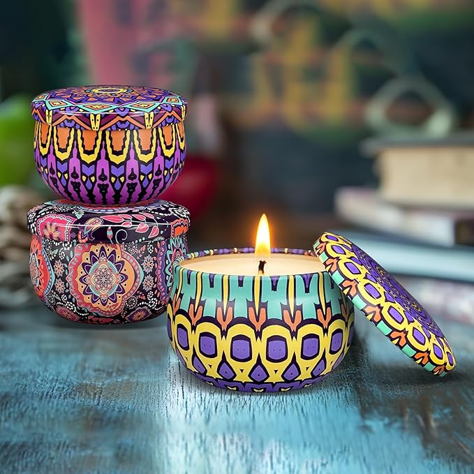 Scented Candles Gift Set, 48 Pack Candles for Home Scented, 1200 Hour Long Lasting Soy Candle, Birthday Gifts for Women, Aromatherapy Candle for Stress Relief, Relaxation, Bath, Yoga
