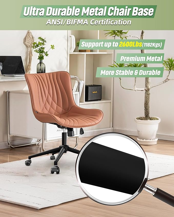 Sytopia 24'' (60 cm) Swivel Chair Base Replacement, Heavy Duty Metal Base (2600 lbs), Fits Most Office Chairs, Compatible with Universal Casters and Gas Cylinders, Matte Black