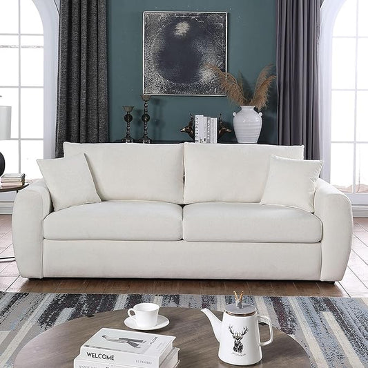 86.2" Oversize Loveseat Sofa, Chenille Loveseat, Modern Loveseat Couch with Wide Armerest, Cloud Sofa for Living Room, Bedroom and Office