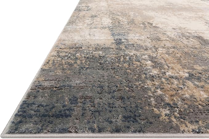 Loloi Teagan Collection TEA-08 Ivory/Mist 9'-9" x 13'-6" Area Rug, Large, Soft Neutral Rug, High-Traffic for Living Room, Bedroom, Home Office, Dining Area