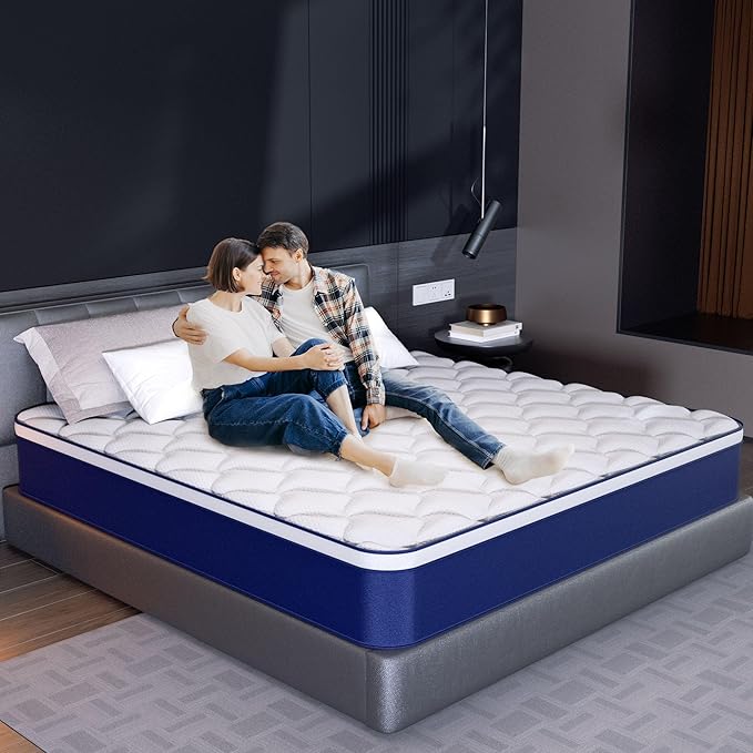 12 Inch Hybrid Queen Mattress in a Box - Gel Memory Foam & Pocket Springs for Back Pain Relief, Soft & Plush Fiberglass-Free Bed, CertiPUR-US Certified, 60x80 Inches