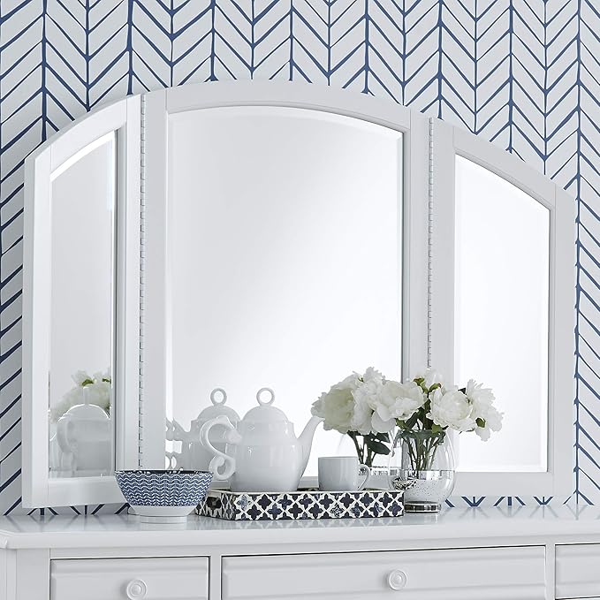 Liberty Furniture Industries Summer House 3 Piece Vanity Set, Oyster White (607-BR-VN)