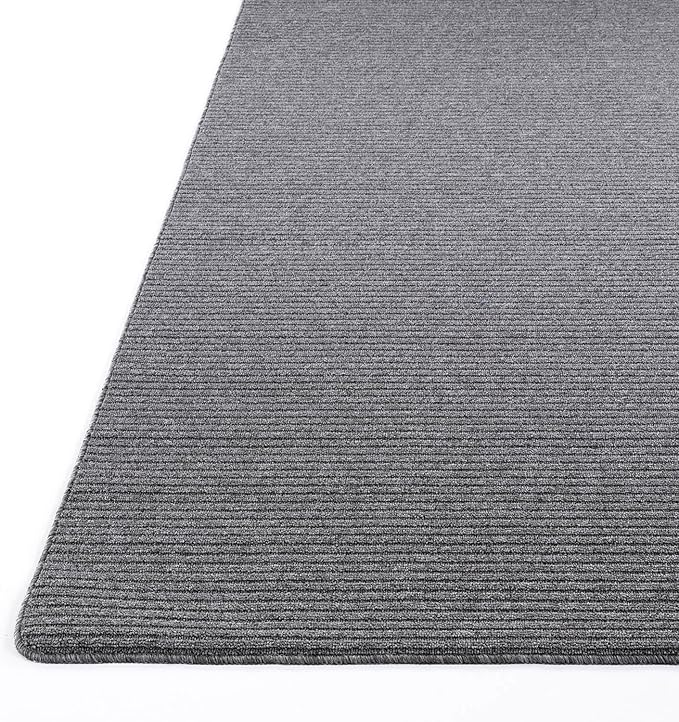 Non Slip Gray Solid Rubber Back Thing Runner Rugs for Living Room 2x10 for Kitchen, Rug for Bedroom and Hallway, Stain Resistant Easy Cleaning Non Shedding Carpet Gray 2 x 10
