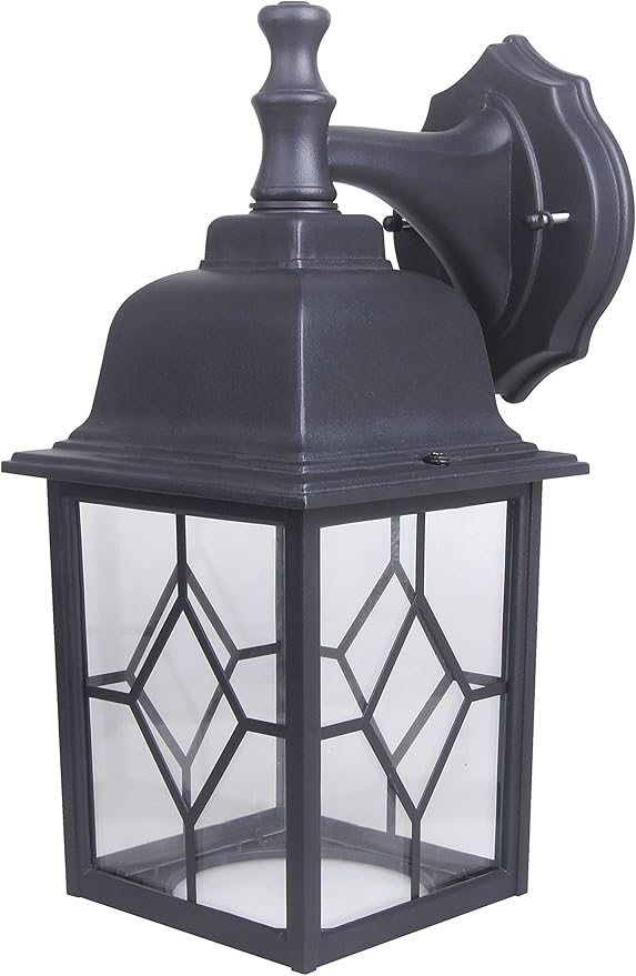 LIT-PaTH Outdoor LED Wall Lantern, Large Exterior Wall Light Fixture, 3000K Warm White, 11W 1000 Lumen, Matte Black Anti-Rust Aluminum Porch Lighting for Outside, Patio, Garage, 1 Pack