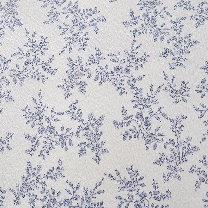 Floral Queen Comforter Set Soft Cute Floral Bedding Comforter Sets Garden Style Blue Flower Print Botanical Flowers Queen Comforter Set for All Seasons 1 Comforter and 1 Pillowcases