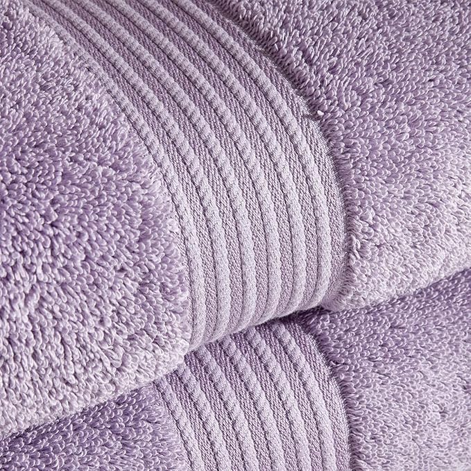 Christy Supreme Hygro 4 Piece Towel Set | Lavender | 100% Luxury Supima Cotton | Ultra Soft | Super Absorbent | 650GSM | 2 Bath Towels 2 Hand Towels