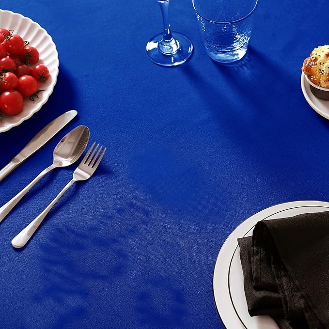6 Pack Royal Blue Tablecloth 90 x 156 Inch Table Cloth for 8 Foot Rectangle Tables, Wrinkle Resistant Washable Polyester Fabric Table Covers for Party, Wedding,Dining,and Banquet
