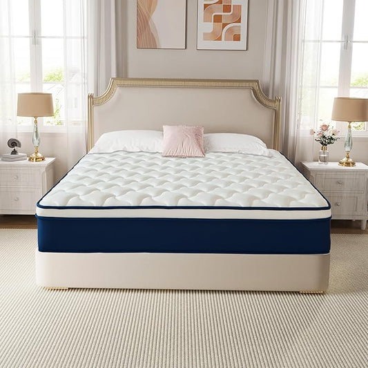 14 Inch Twin Luxury Memory Foam Mattress, Medium Firm - Gel-Infused Cooling, CertiPUR-US Certified, Plush Pressure Relief, Vacuum-Packed for Easy Setup
