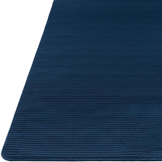 Non Slip Navy Solid Rubber Back Thing Runner Rugs for Living Room 2x5 for Kitchen, Rug for Bedroom and Hallway, Stain Resistant Easy Cleaning Non Shedding Carpet Navy 2 x 5