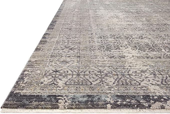 Loloi Amber Lewis Alie Collection ALE-04 Sky/Stone 2'-7'' x 12'-0'', .13'' Pile Height, Runner Rug
