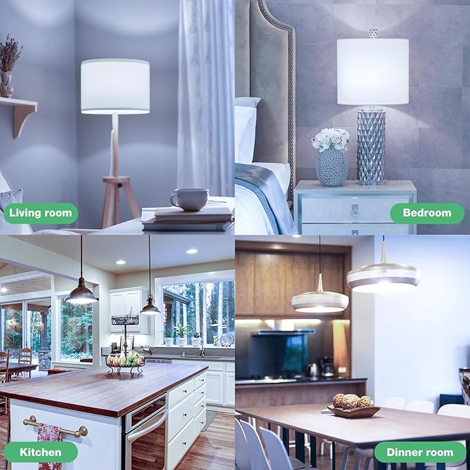 A19 LED Light Bulbs, 100 Watt Equivalent LED Bulbs, Daylight 5000K, 1500 Lumens, E26 Standard Base, Non-Dimmable, 13W Bright White LED Bulbs for Bedroom Living Room Home Office, 3 Pack