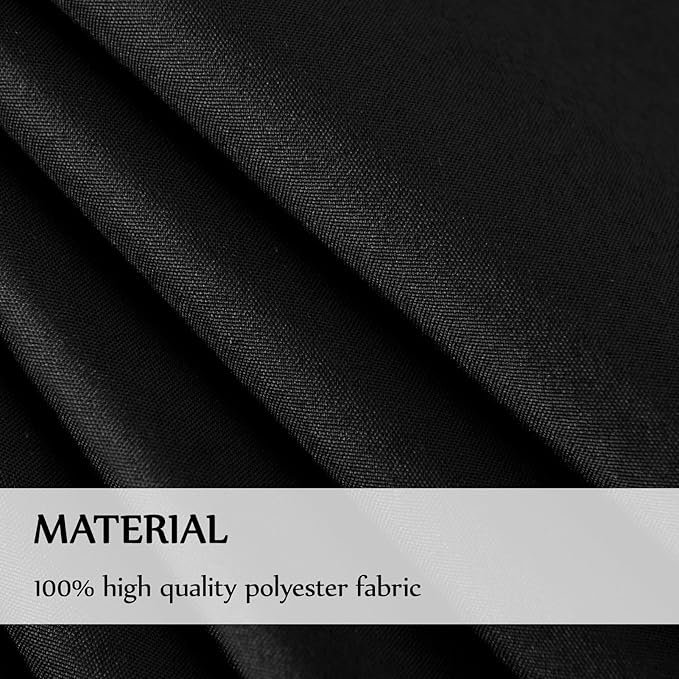 Rectangle Tablecloths 60x120 Inch 10 Pack Black Tablecloth for 6ft Washable Decorative Linen Polyester Table Cloths for 8ft Dining Table Banquets Buffet Parties and Wedding
