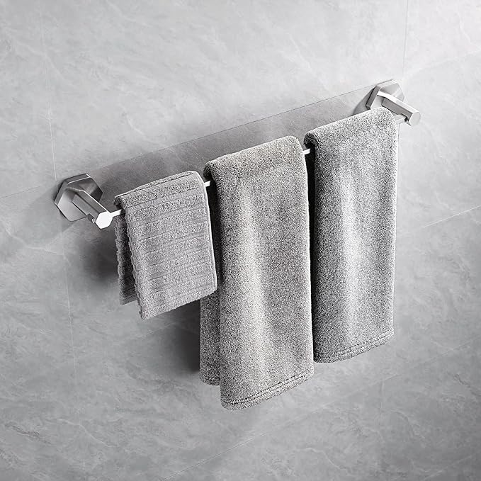GERZWY 24 Inch Bath Towel Bar Brushed Stainless Steel Bathroom Towel Holder, Heavy Duty Wall Mounted Towel Rack